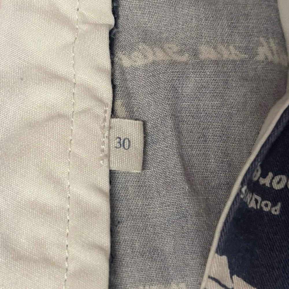 J. Crew 100% Cotton Blue and‎ White Nautical Print Shorts Size 30